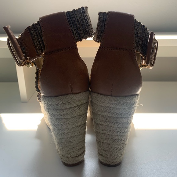 Nine West Open Toe Wedge Heels - Picture 4 of 9